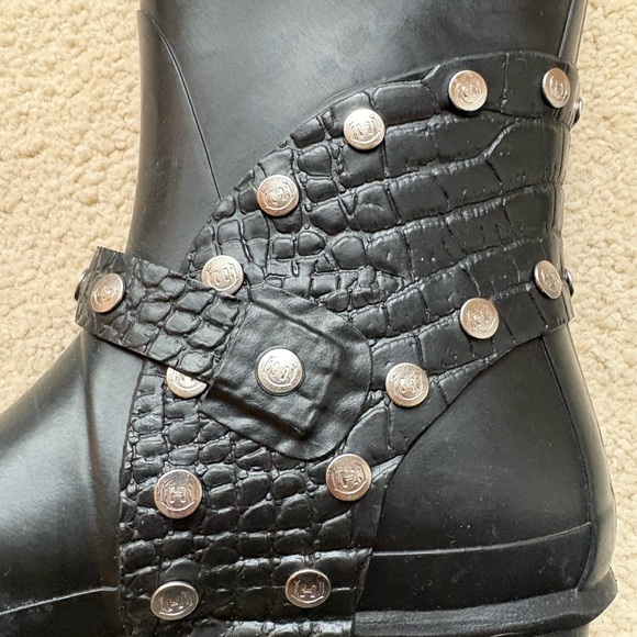 Hunter Festival 2010 studded tall Black Rain Boots - Picture 7 of 11